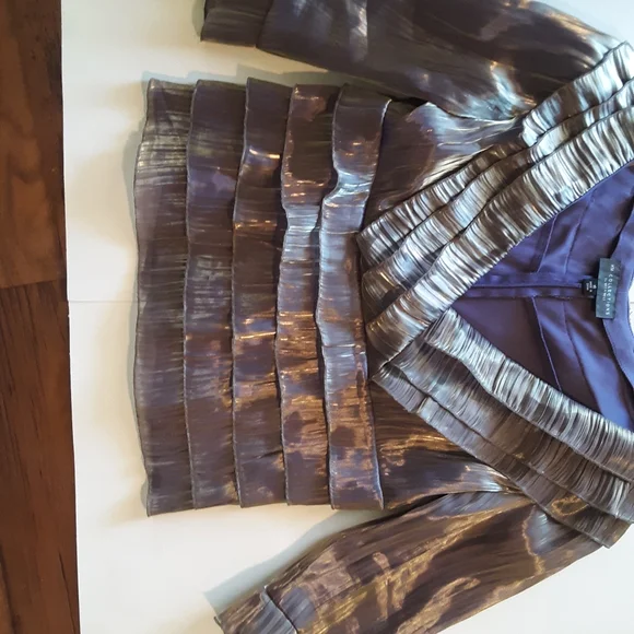 KM Collections by Milla Bell, size 16 Blouse/Top, purple/gold - Picture 6 of 8